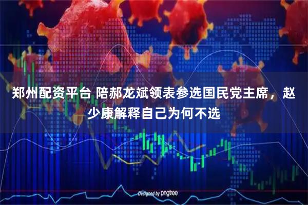 郑州配资平台 陪郝龙斌领表参选国民党主席，赵少康解释自己为何不选